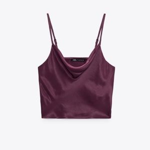 Zara | Eggplant Satin Camisole